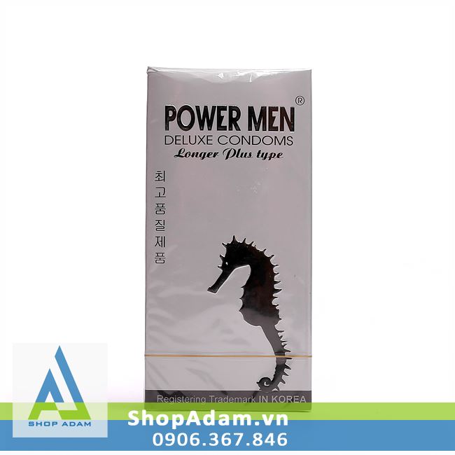 Bao cao su Cá Ngựa POWER MEN Longer Plus Type chống xuất tinh sớm 