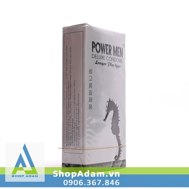 Bao cao su Cá Ngựa POWER MEN Longer Plus Type chống xuất tinh sớm