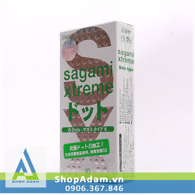 Bao cao su có gai SAGAMI Xtreme White (Hộp 10 chiếc)