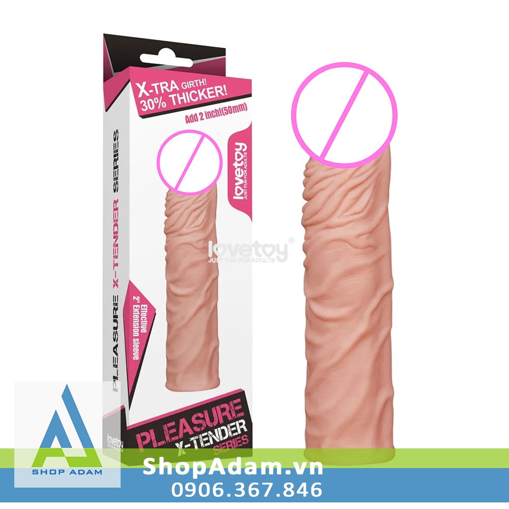 Bao cao su đôn dên 5cm siêu gân Lovetoy Pleasure X-Tender 