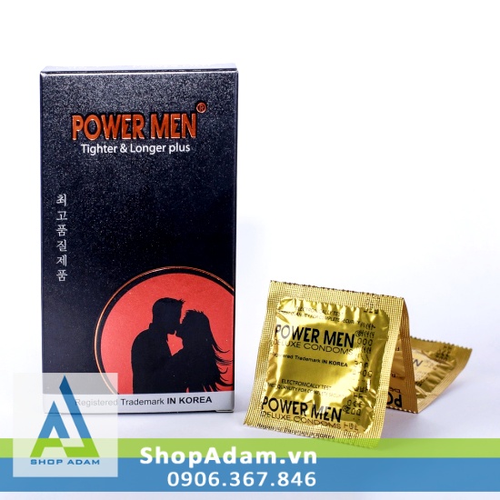 Bao cao su size nhỏ có gai kéo dài thời gian Power Men Tighter Longer Plus H12 