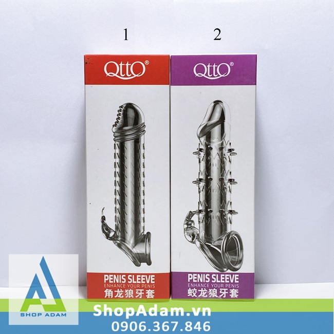 Bcs donzen gân gai có quai đeo QttO Penis Sleeve 