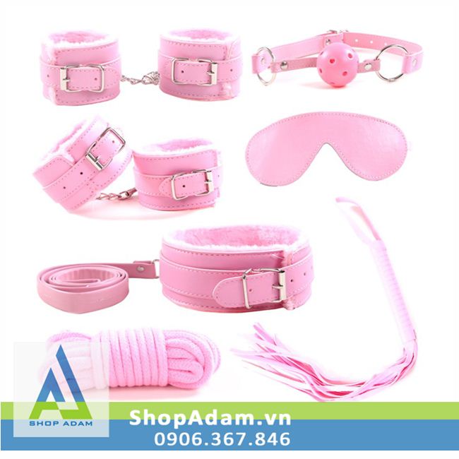 Bộ đồ chơi cảm giác mạnh 7 món màu hồng 