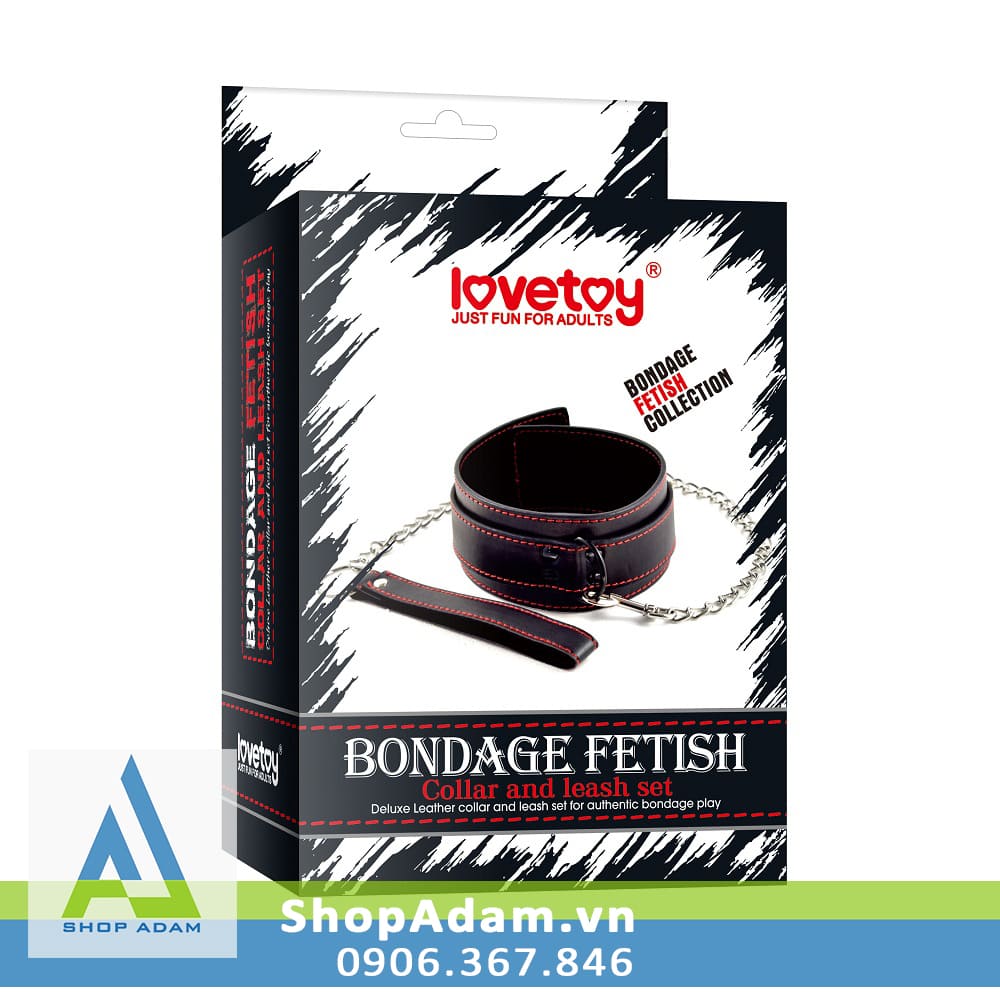 Bộ vòng cổ và dây xích cosplay Lovetoy Bondage Fetish 