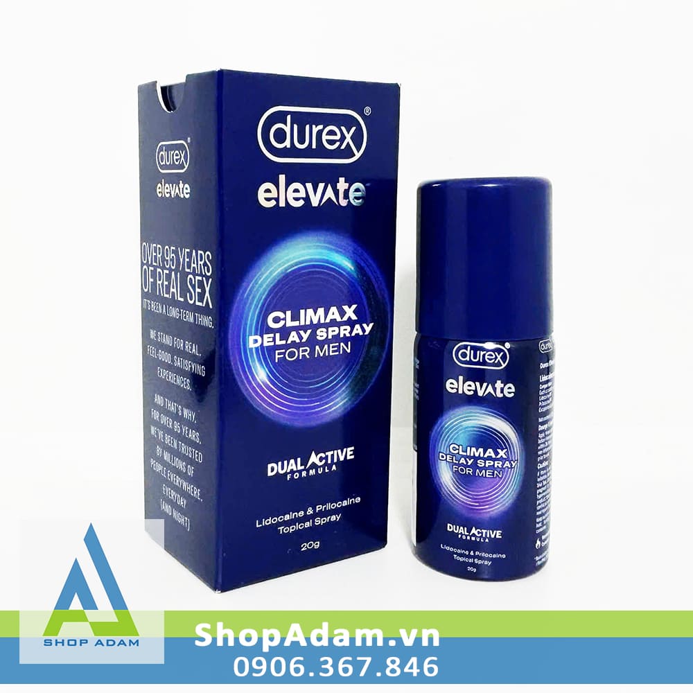 Chai xịt kéo dài thời gian Durex Elevate Climax Delay 20g