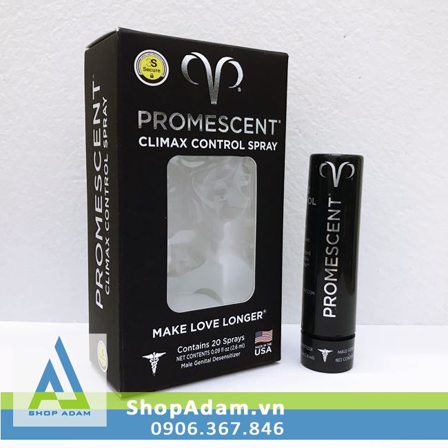 Chai xịt chống xuất tinh sớm tốt nhất Promescent Delay Spray 2.6ml USA