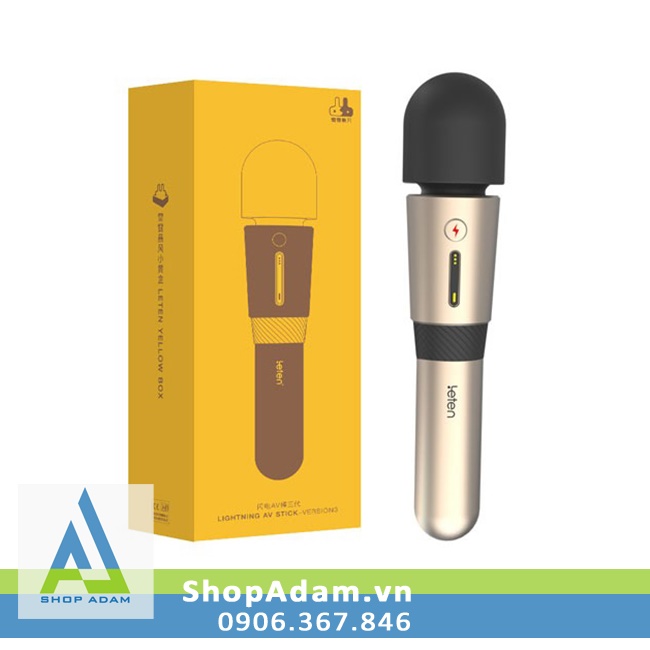 Chày rung siêu mạnh massage âm vật có sưởi ấm Leten Lightning Version 3 