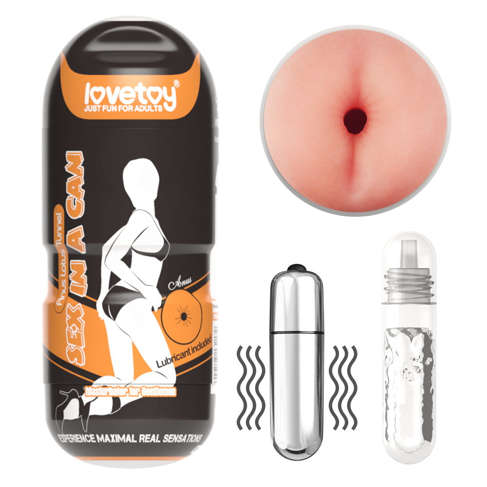 Cốc hỗ trợ nam giới có rung hình hậu môn Lovetoy Anus Lotus Tunnel