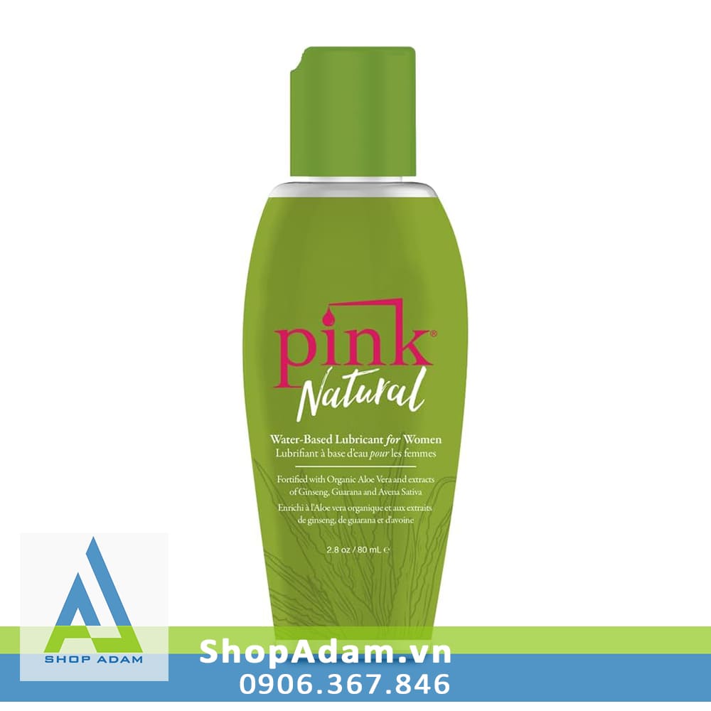 Dầu bôi trơn âm đạo gốc nước cao cấp Pink Natural USA - 80ml