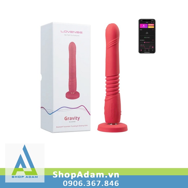 Dương vật giả gắn tường rung thụt Lovense Gravity 