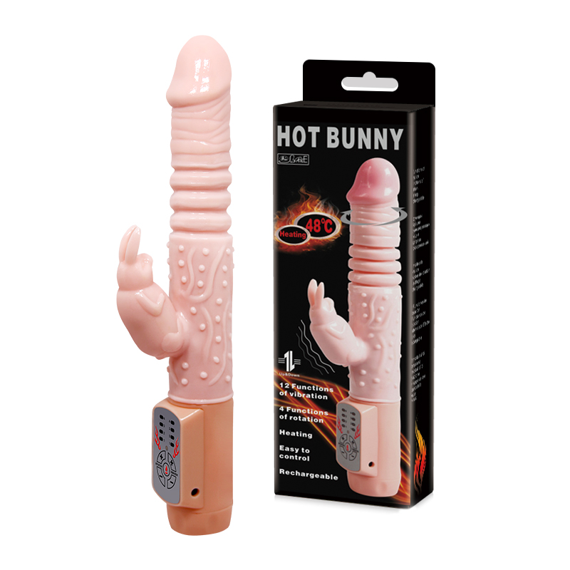 Dương vật giả xoay thụt toả nhiệt 48 độ Baile Hot Bunny 