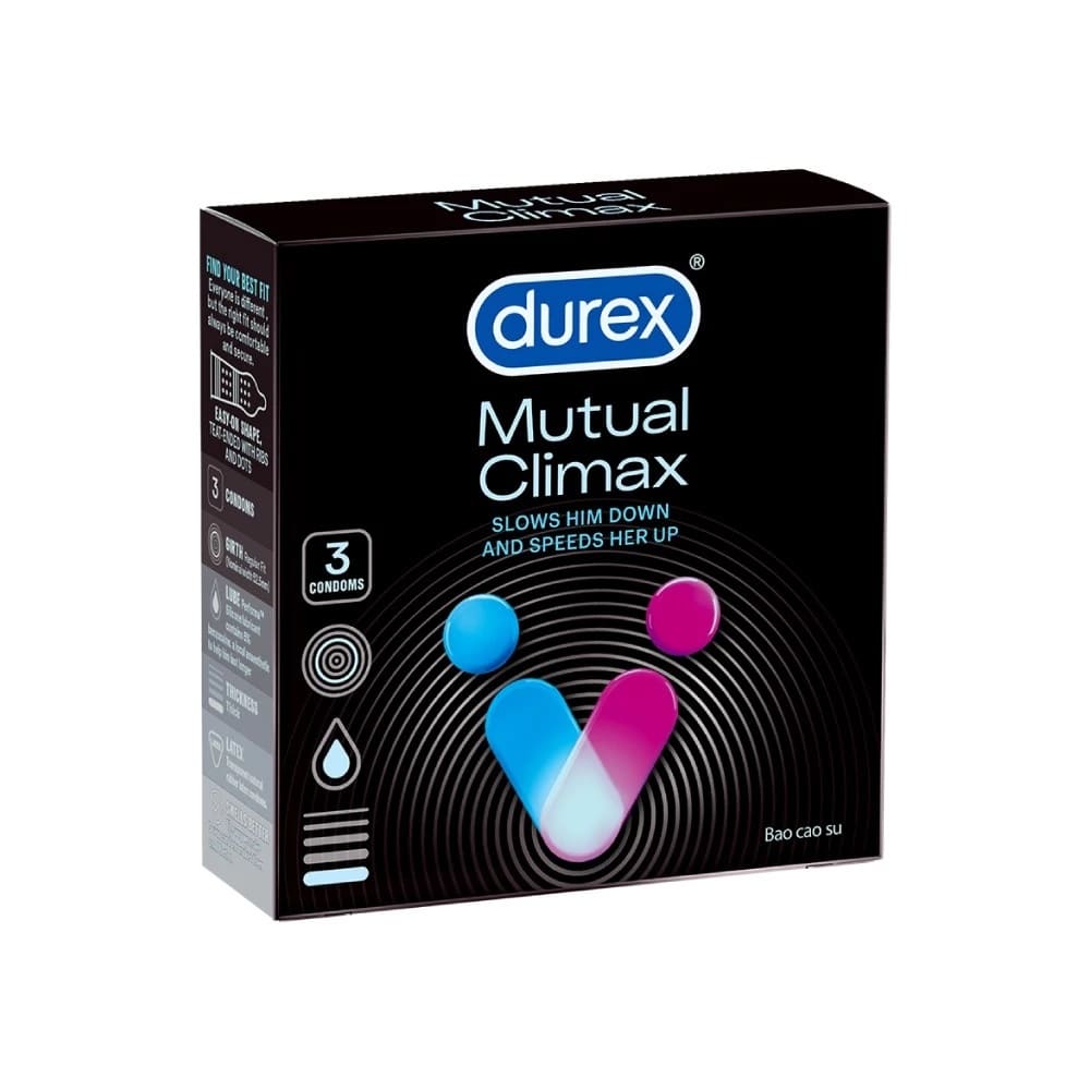 Durex Mutual Climax bcs gân gai kéo dài thời gian - 3 chiếc 
