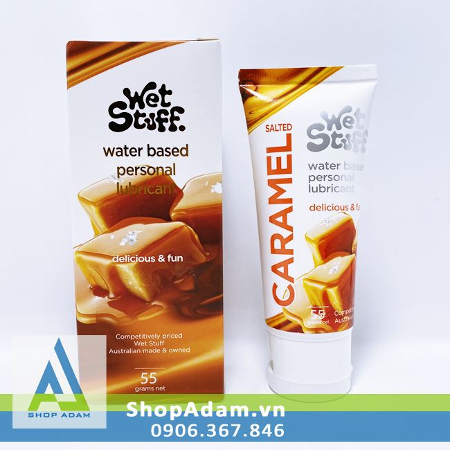 Gel Oral sex Wet Stuff Caramel vị mặn dùng cho quan hệ bằng miệng