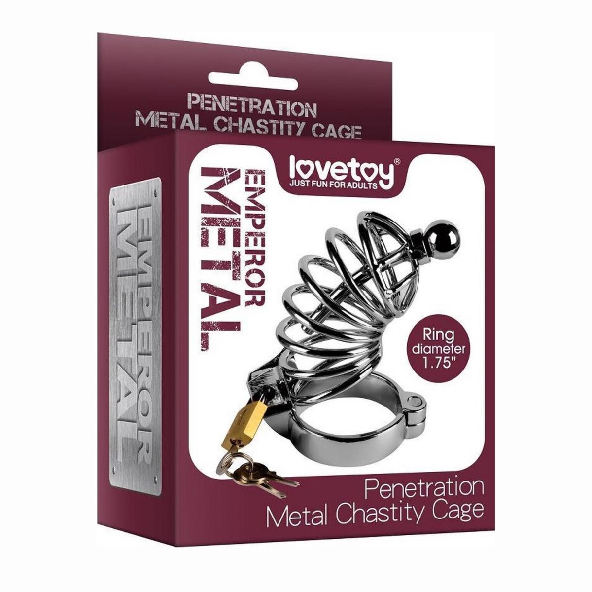 Khoá dương vật bằng rọ hợp kim Lovetoy Emperol Metal 