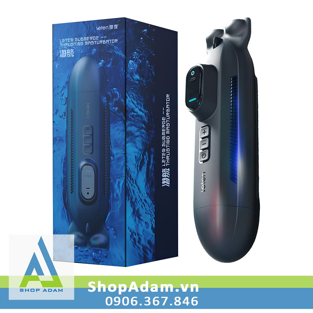 Âm đạo giả cao cấp ngụy trang thụt tự động có âm thanh Leten Submerge 