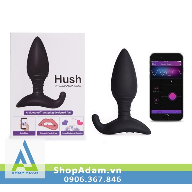 Lovense Hush sex toy hậu môn cao cấp điều khiển từ xa bằng điện thoại 