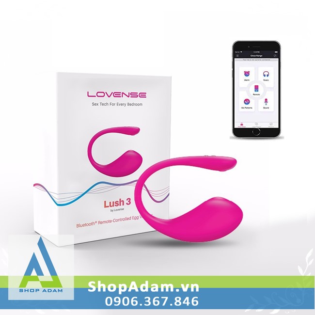 Lovense Lush 3 trứng rung không dây cao cấp điều khiển từ xa bằng smartphone