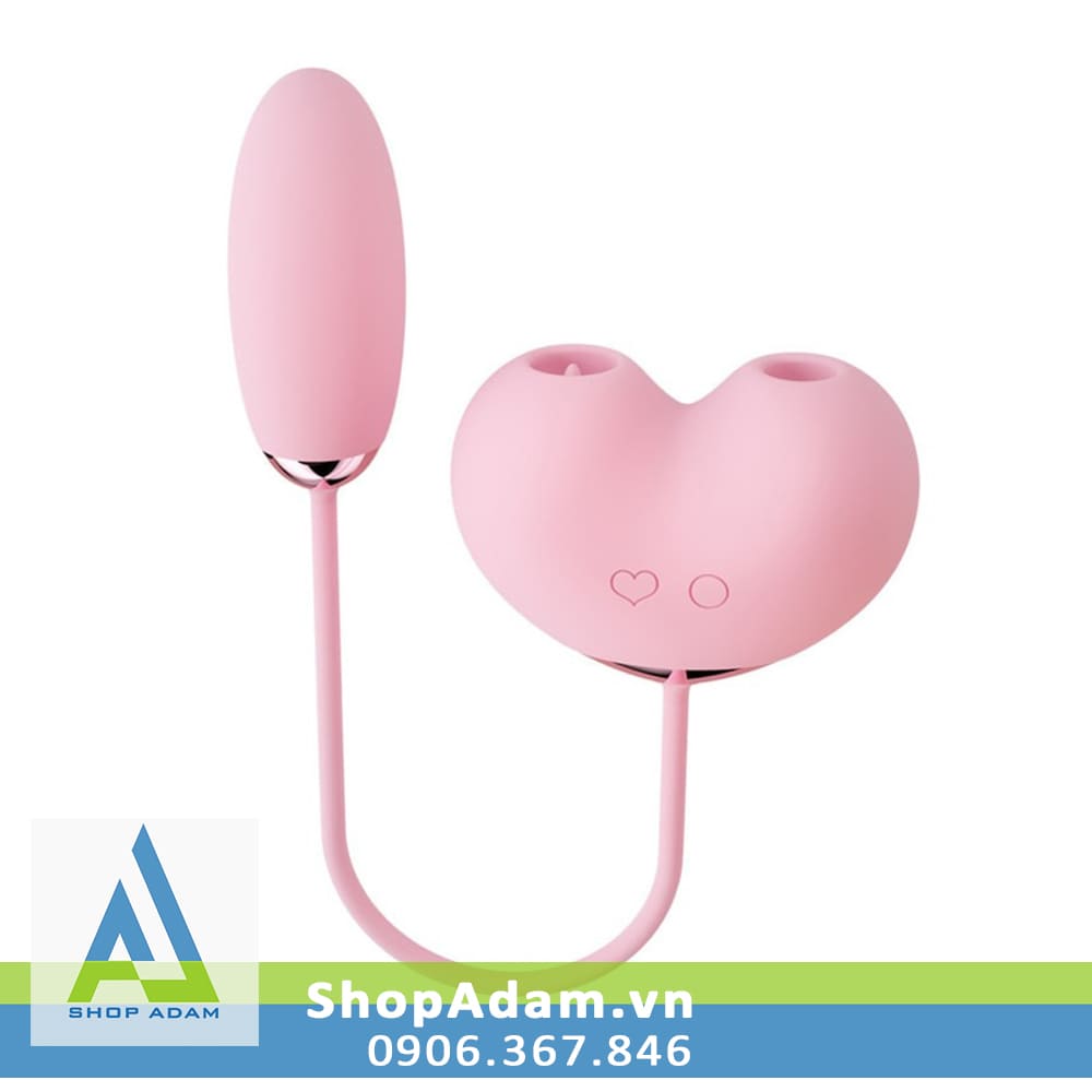 Máy bú liếm âm đạo kèm trứng rung cao cấp Zemalia Peachy Dolphin Plus 