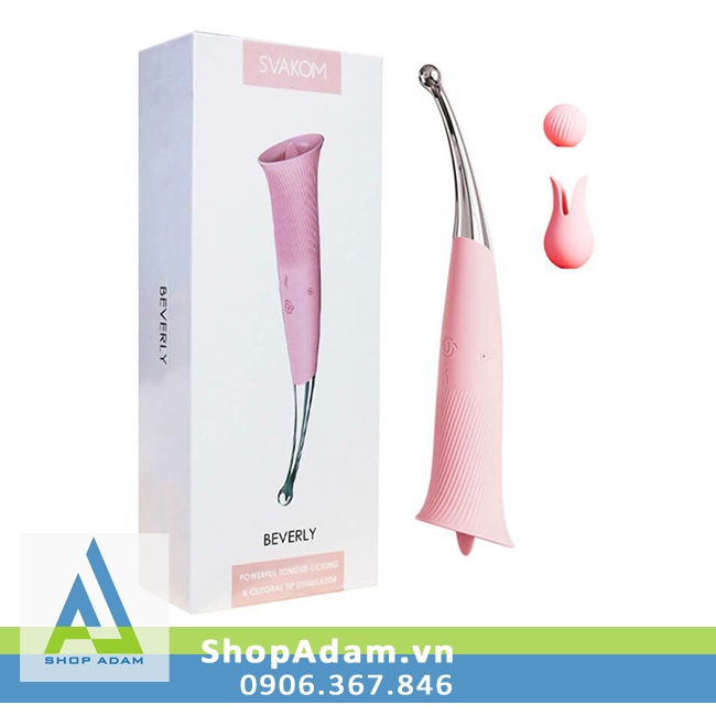 Máy mát xa điểm g 2 đầu rung liếm siêu kích thích Svakom Beverly