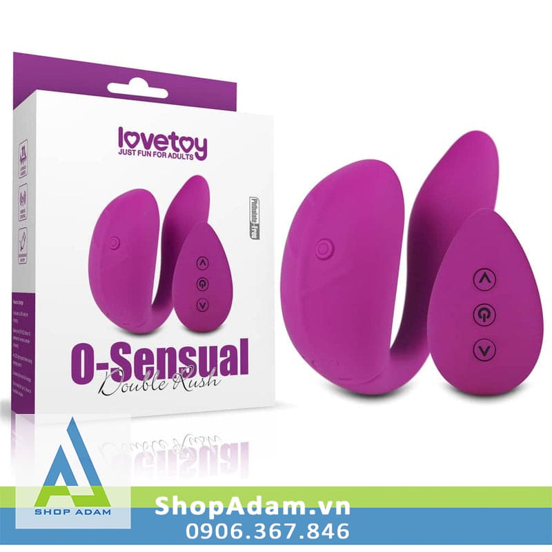 Máy mát xa vùng kín hai đầu Lovetoy O-Sensual Double Rush