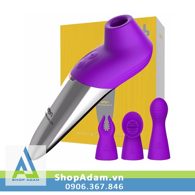 Máy rung hút kích thích điểm G có sưởi ấm Leten Super Strong Sucking
