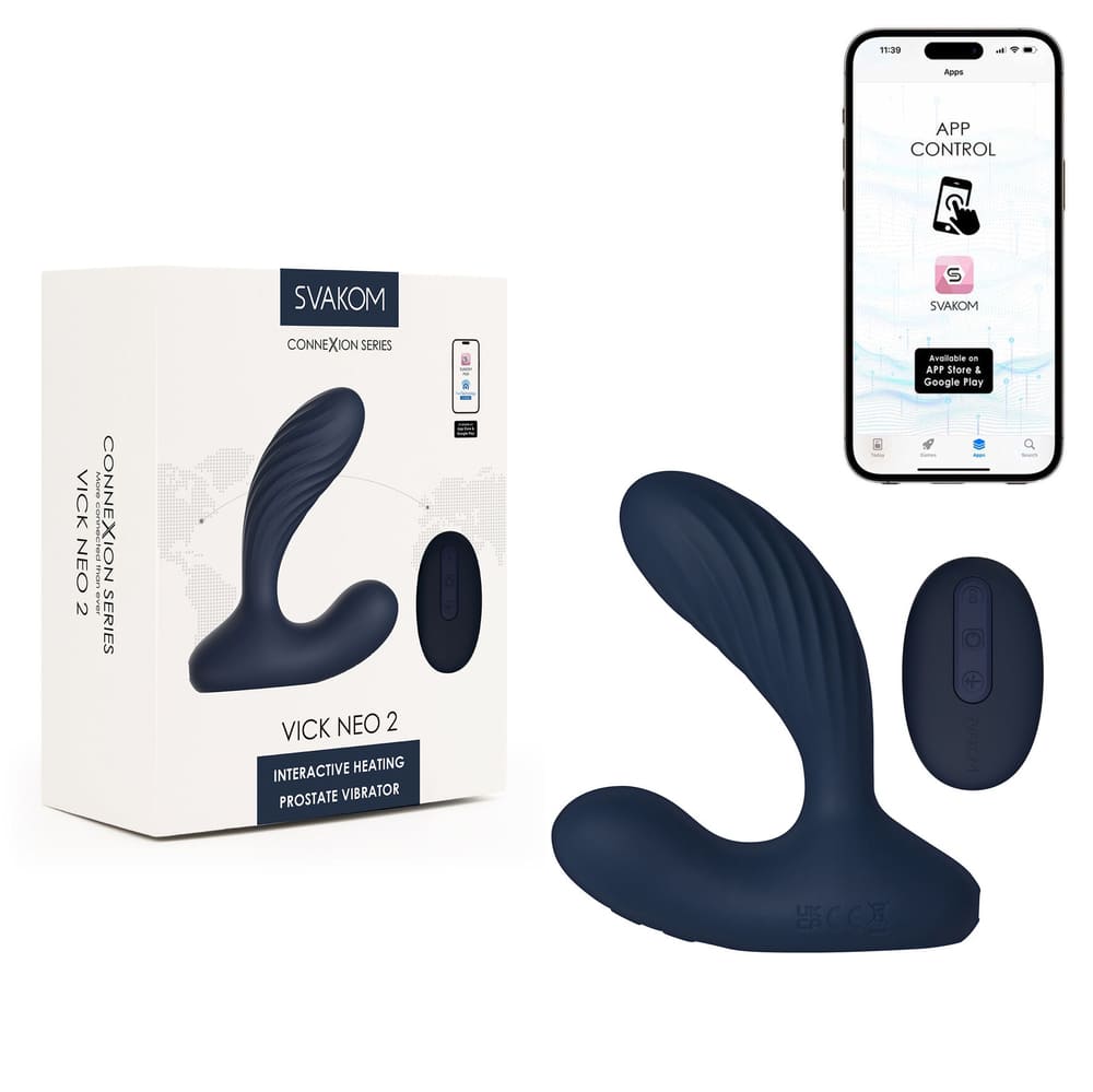Máy rung tuyến tiền liệt có sưởi ấm kết nối App Svakom Vick Neo 2 