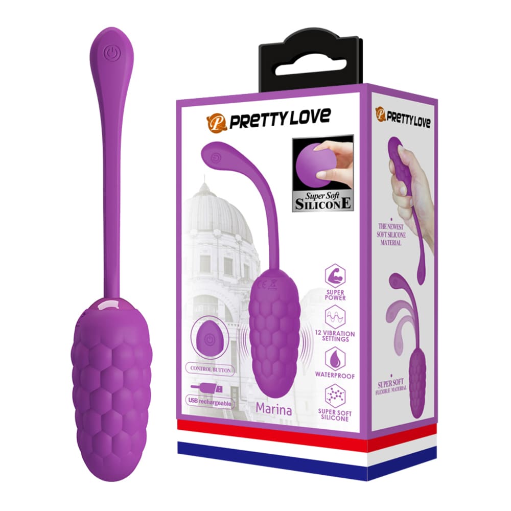 Máy trứng rung không dây siêu mềm 12 chế độ Pretty Love Marina 