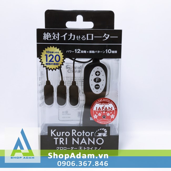 Máy trứng rung mini có 3 đầu Kuro Rotor Tri Nano - SSI Japan