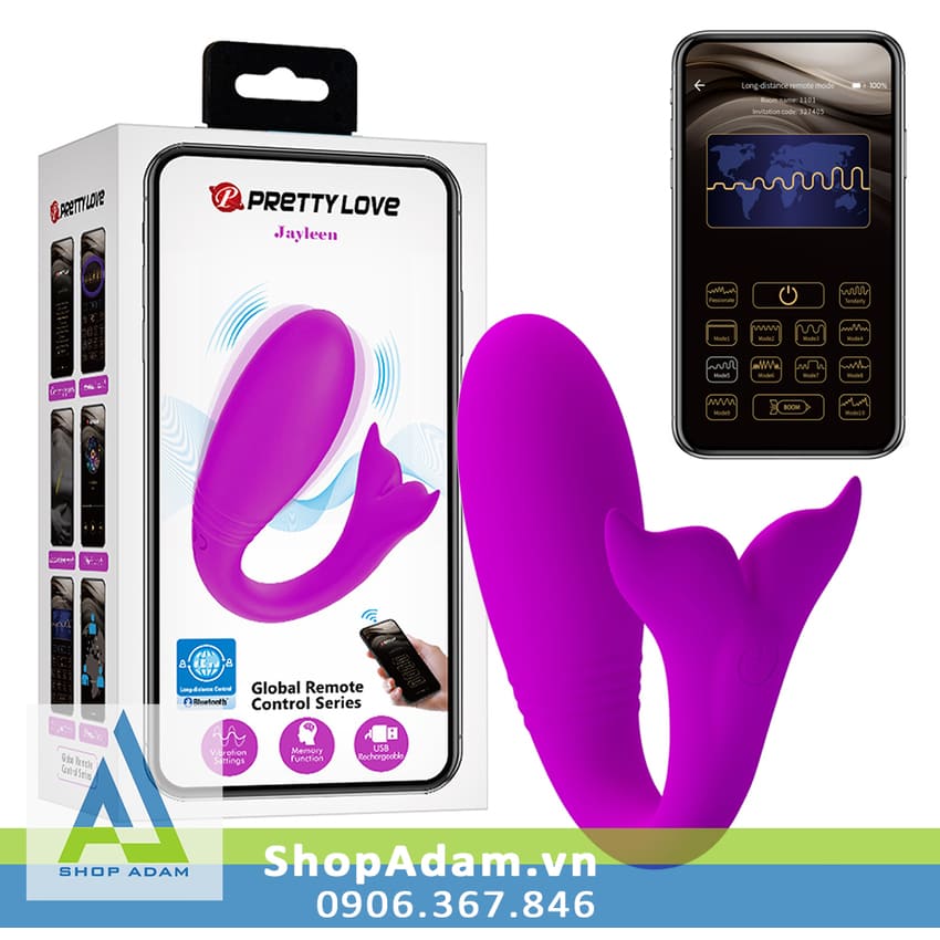 Trứng rung cá heo kết nối App Pretty Love Jayleen 
