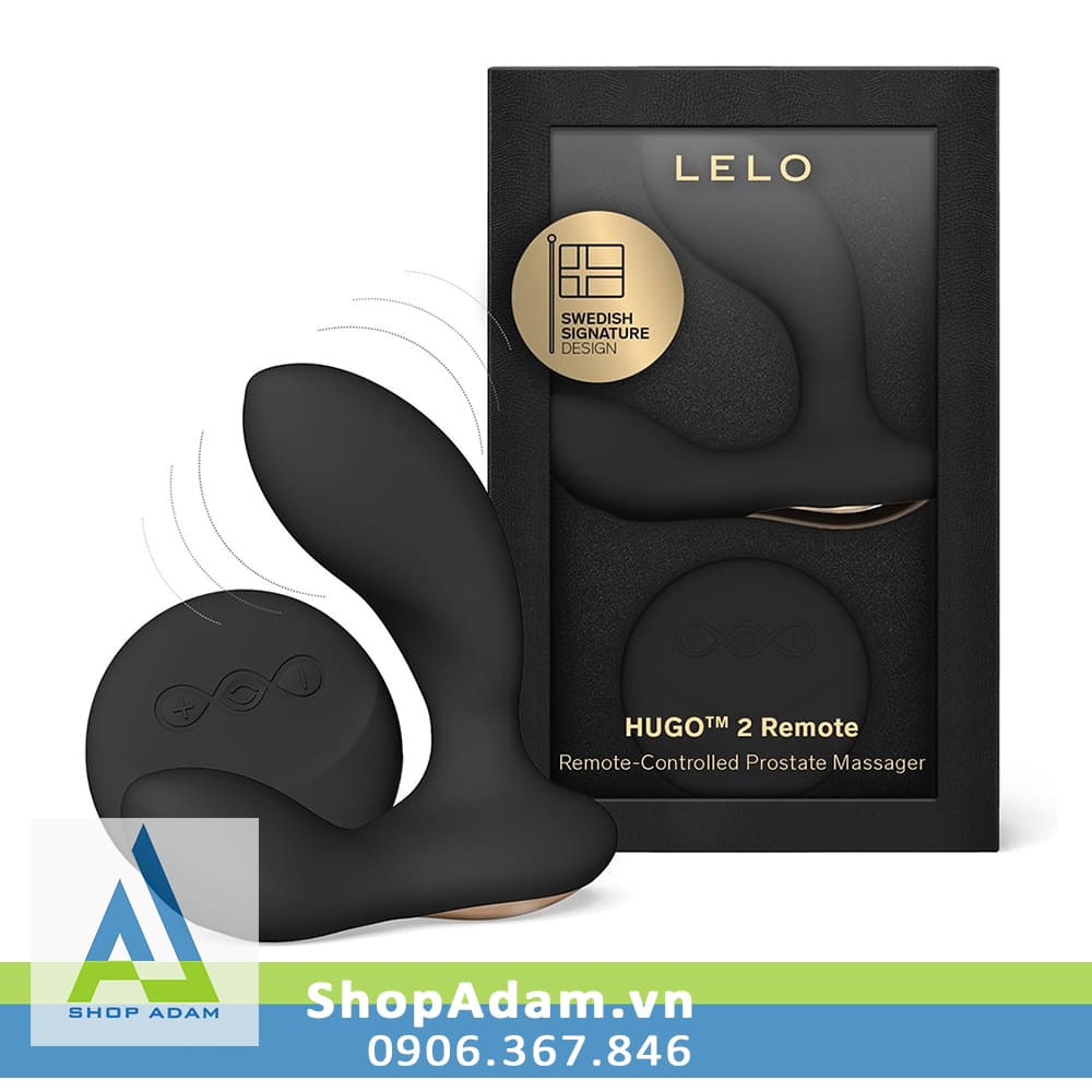 Trứng rung hậu môn điều khiển từ xa 3 đầu cao cấp Lelo Hugo 2 Remote 