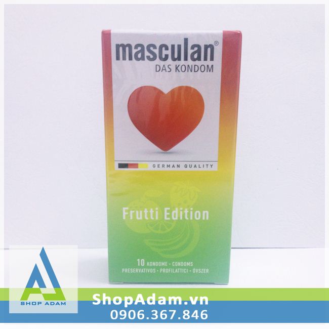 Bao cao su Masculan Frutti Edition hương trái cây (Hộp 10 chiếc)