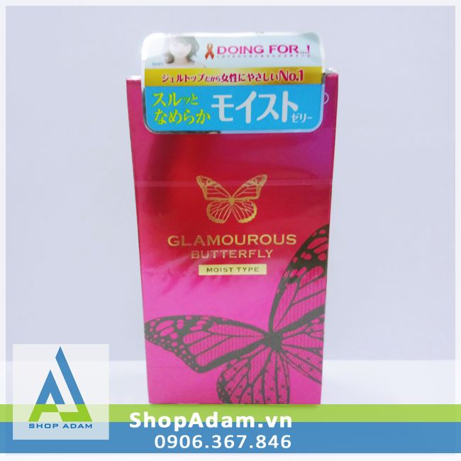 Bao cao su Jex Glamourous Butterfly Moist Type (Hộp 12 chiếc) 