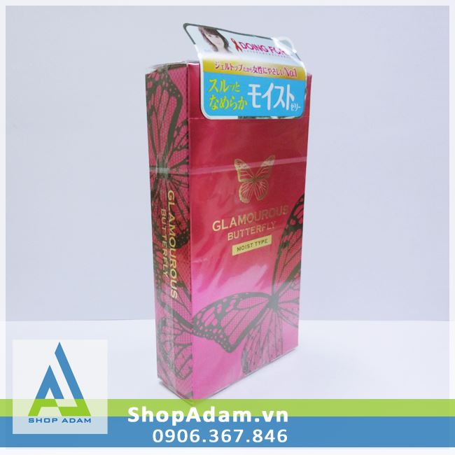Bao cao su Jex Glamourous Butterfly Moist Type (Hộp 12 chiếc)