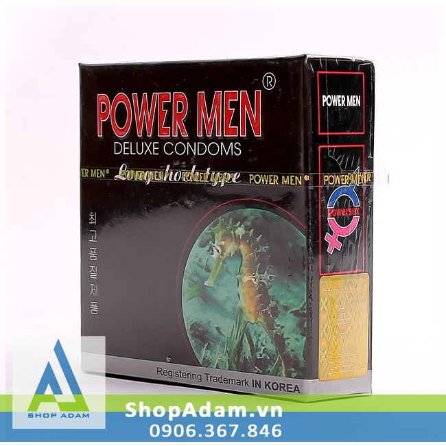 Bao cao su Hàn Quốc POWER MEN Long Shock Type (Hộp 3 chiếc) 