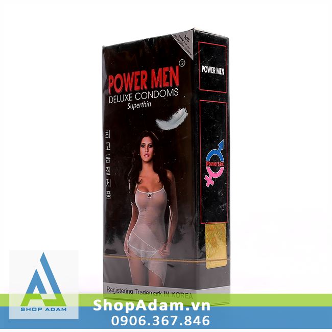 Bao cao su Hàn Quốc POWER MEN Superthin (Hộp 12 chiếc)