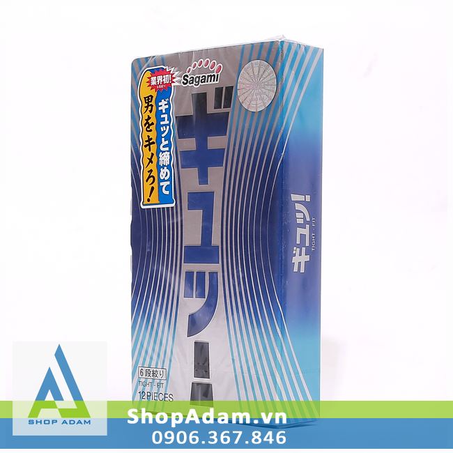 Bao cao su siêu mỏng ôm khít SAGAMI 6 Stage Tight - Fit (Hộp 12 chiếc) 