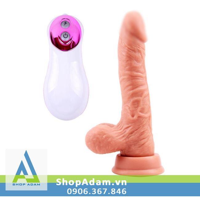 Sex toy dương vật giả cao cấp gắn tường có rung Cyberskin