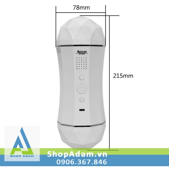 Âm đạo giả hai đầu gắn tường rung cảm ứng có âm thanh Secwell