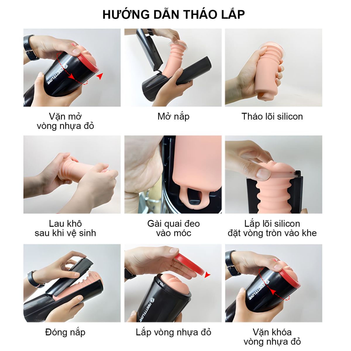 Âm đạo giả tự động rung thụt có âm thanh Pretty Love Ozzy
