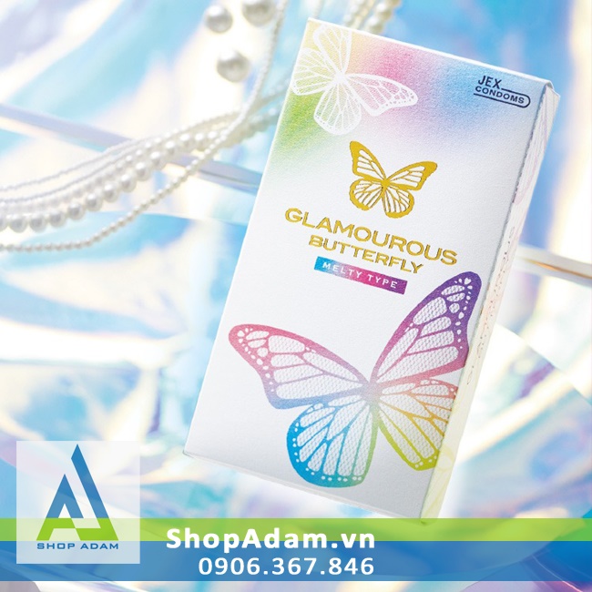 Bao cao su dành cho nam mỏng trơn Jex Glamorous Butterfly Melty