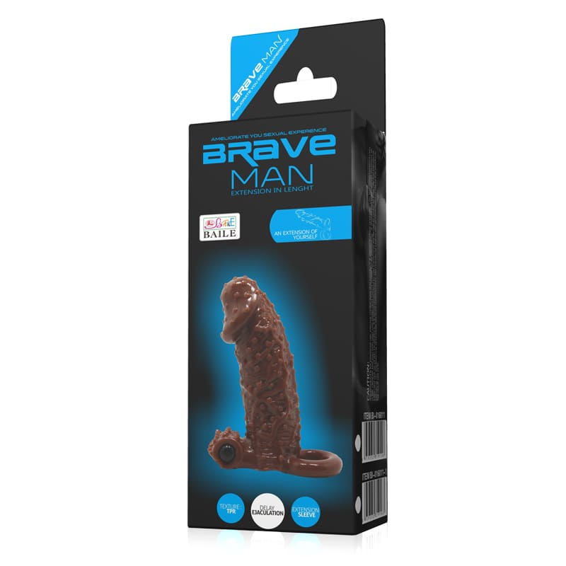 Bao cao su đôn dên gai toàn thân có rung quai đeo Brave Man Bao cao su đôn dên gai toàn thân có rung quai đeo Brave Man