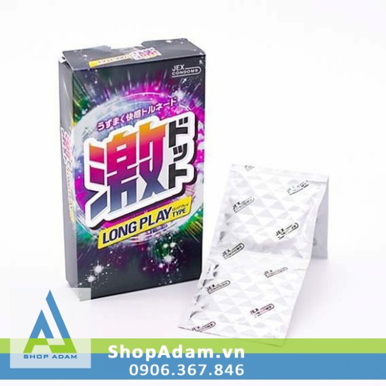 Bao cao su gân gai kéo dài thời gian Jex Long Play Type