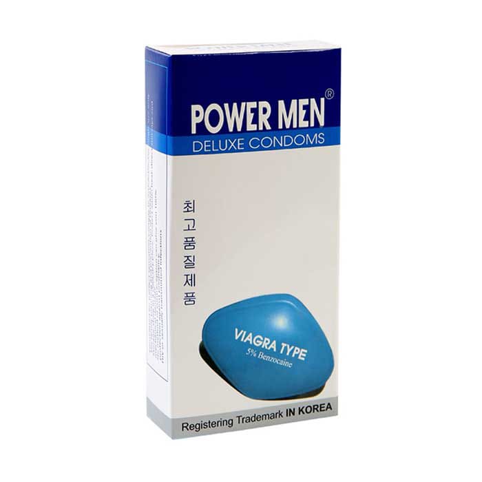 Bao cao su mỏng trơn kéo dài thời gian Power Men Viagra Type - 12s Bao cao su mỏng trơn kéo dài thời gian Power Men Viagra Type - 12s