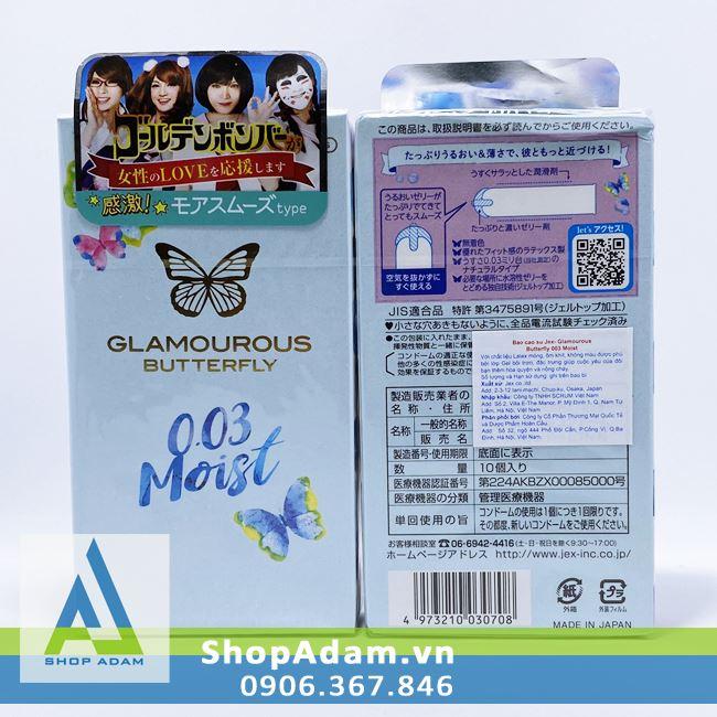 Bao cao su Jex Glamourous Butterfly 0.03 Moist