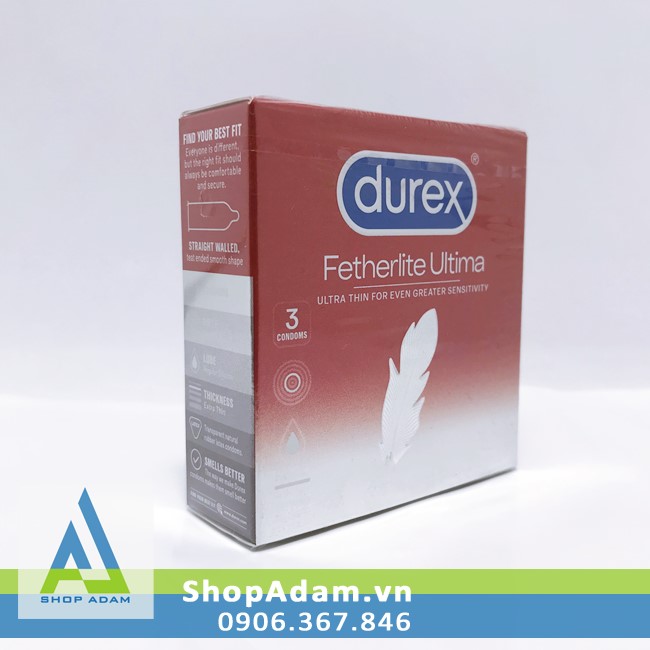 Bao cao su Thái Lan siêu mỏng DUREX Fetherlite Ultima (Hộp 3 chiếc)