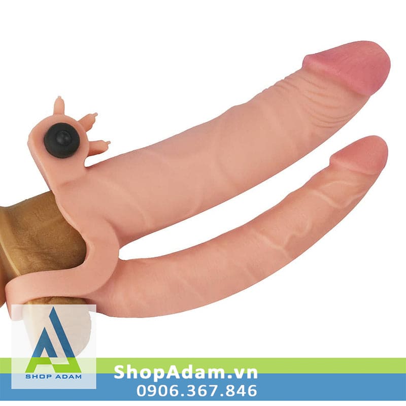 Bao đôn dên tăng 25mm 2 đầu có rung và quai đeo Lovetoy X-Tender Bao đôn dên tăng 25mm 2 đầu có rung và quai đeo Lovetoy X-Tender