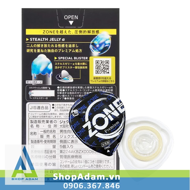 Thông tin sản phẩm Bcs siêu mỏng Jex Condoms Zone Premium Thông tin sản phẩm Bcs siêu mỏng Jex Condoms Zone Premium