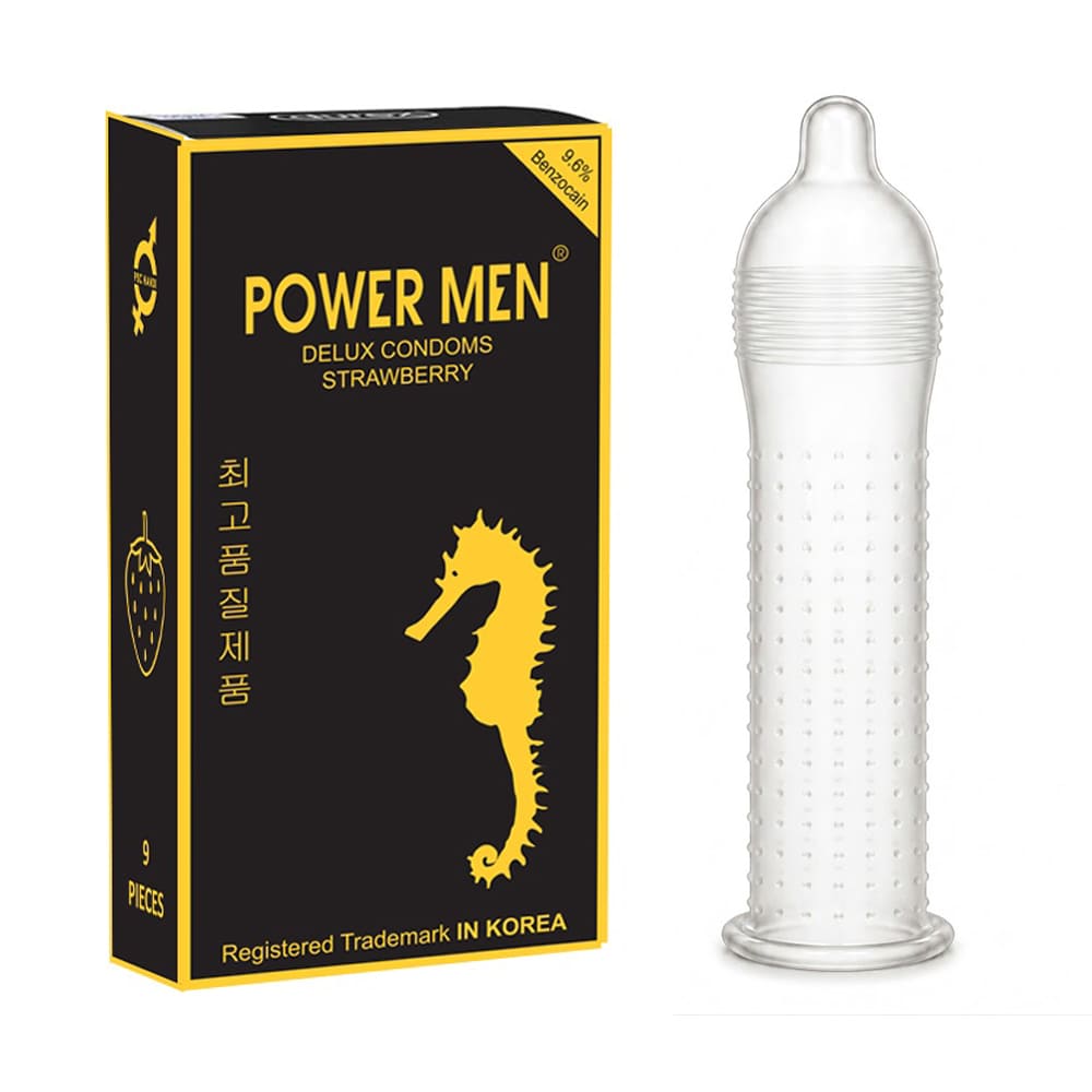 Bcs chống xts có gai gân hương dâu Power Men Delux Strawberry Bcs chống xts có gai gân hương dâu Power Men Delux Strawberry