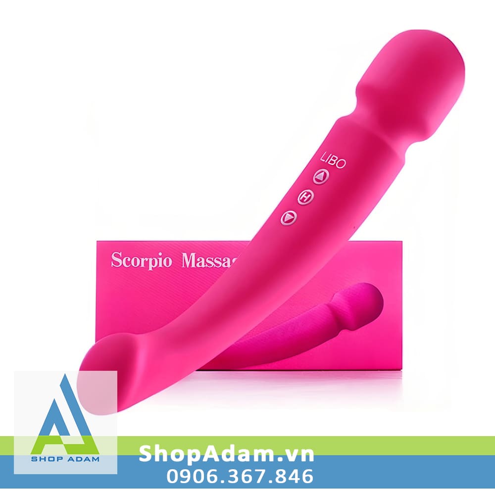 Chày rung hai đầu cao cấp silicone mềm mịn Libo Scorpio Massage