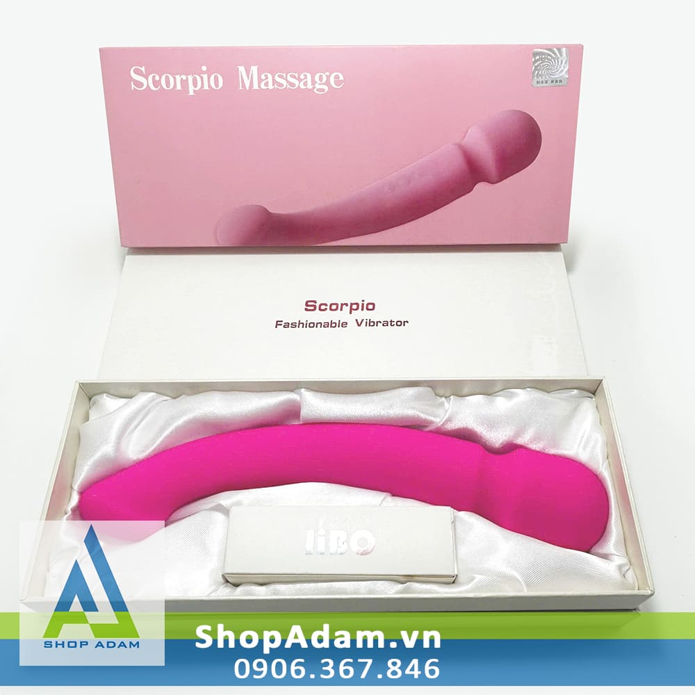 Chày rung hai đầu cao cấp silicone mềm mịn Libo Scorpio Massage